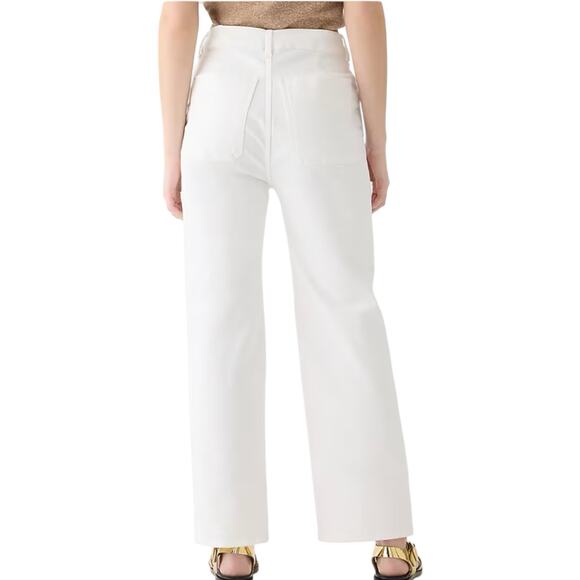 NWT J. Crew Sailor Slim Wide Leg White Jeans Women’s Size 31 - Picture 3 of 9